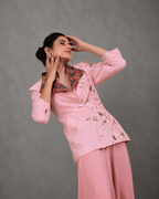 IHSAR Indo Western Co Ord Set in Mustard – side view