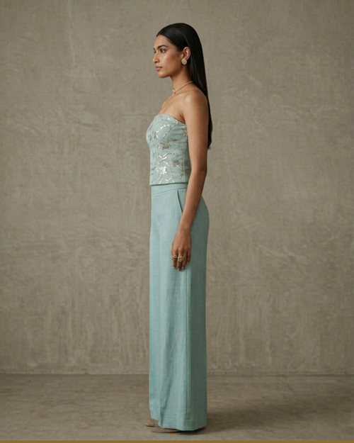IHSAR Blue Bell Bottoms in Blue – side view