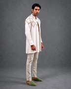 IHSAR Off White Long Shirt Men in Off-White – side view