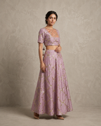 IHSAR Mauve Rose Sequin Blouse in Rose – side view