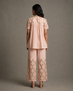 IHSAR Baby Pink Co Ord Set in Baby Pink – back view