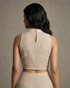 IHSAR Off White Tank Top Style Blouse in Off-White – back view