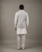 IHSAR Powder Blue Nehru Jacket in Powder Blue – back view