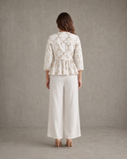 IHSAR Off White Co Ord Set in Off-White – back view