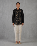 Off-White Sheer Front Sequins Shirt